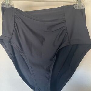 Time and Tru Black High-Waisted Bikini Bottoms
